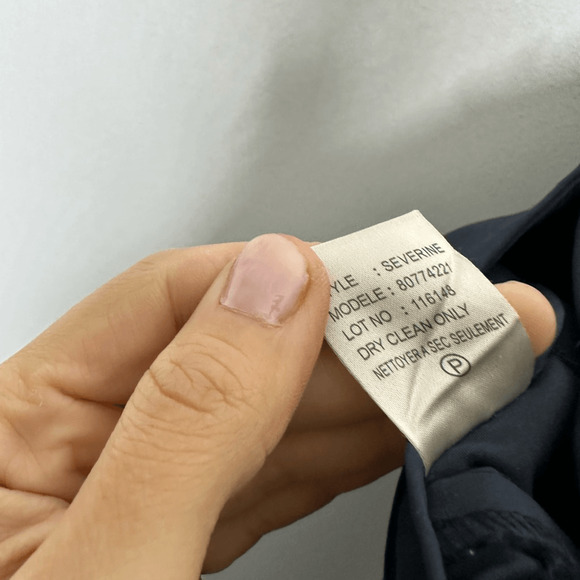 THEORY SEVERINE Crop Trouser Pants NAVY blue stretch career womens size us 4 - Picture 8 of 8